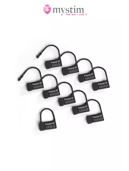 Scellés plastiques pour cage Pubic Enemy - Mystim