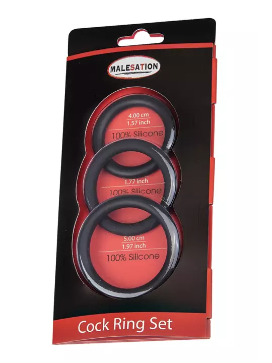 Set 3 CockRings silicone - Malesation