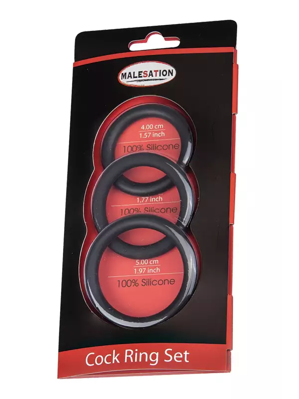 Set 3 CockRings silicone - Malesation