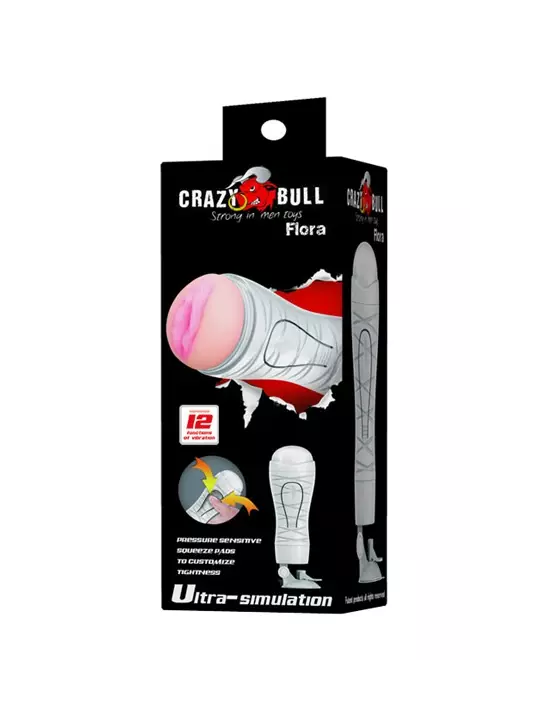 Masturbateur bouche vibrante - Crazy Bull