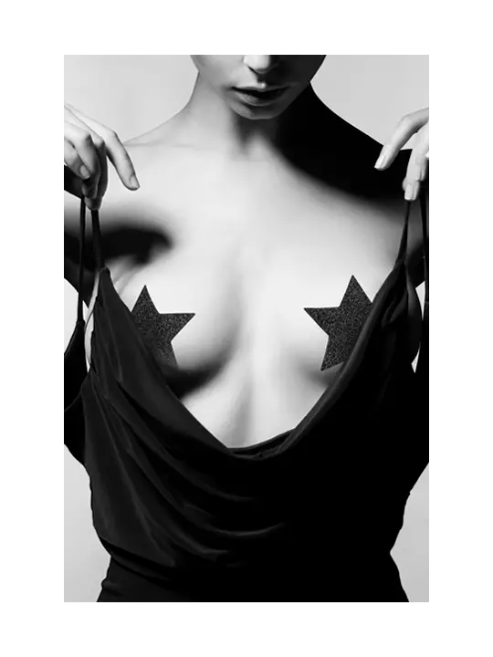 Bijoux de seins Flash Etoile Noir