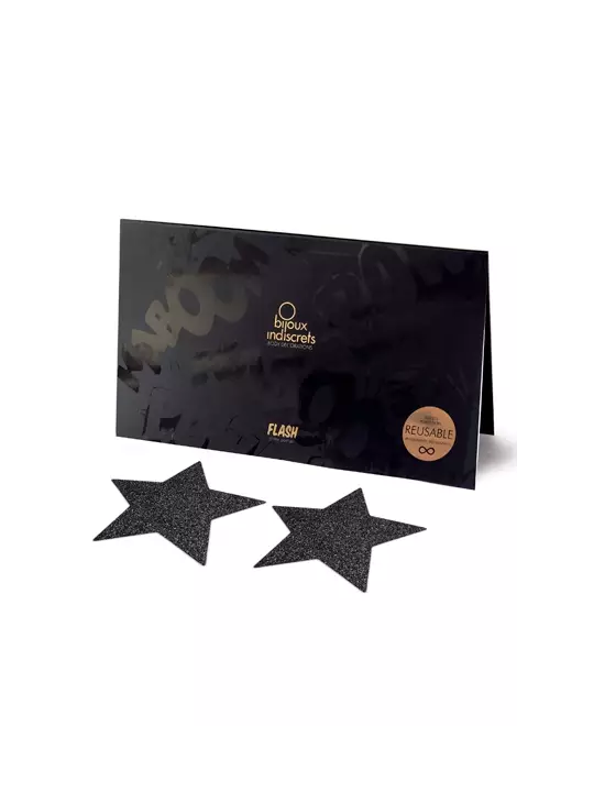 Bijoux de seins Flash Etoile Noir