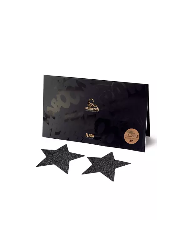 Bijoux de seins Flash Etoile Noir