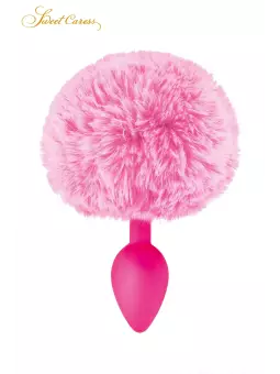 Plug queue de lapin - rose