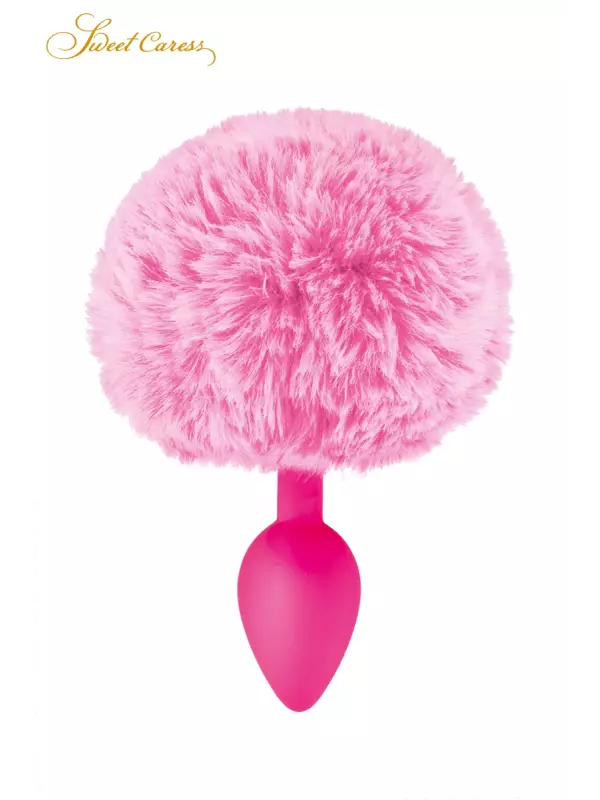 Plug queue de lapin - rose