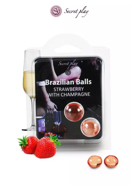 2 Brazilian Balls - fraise & champagne