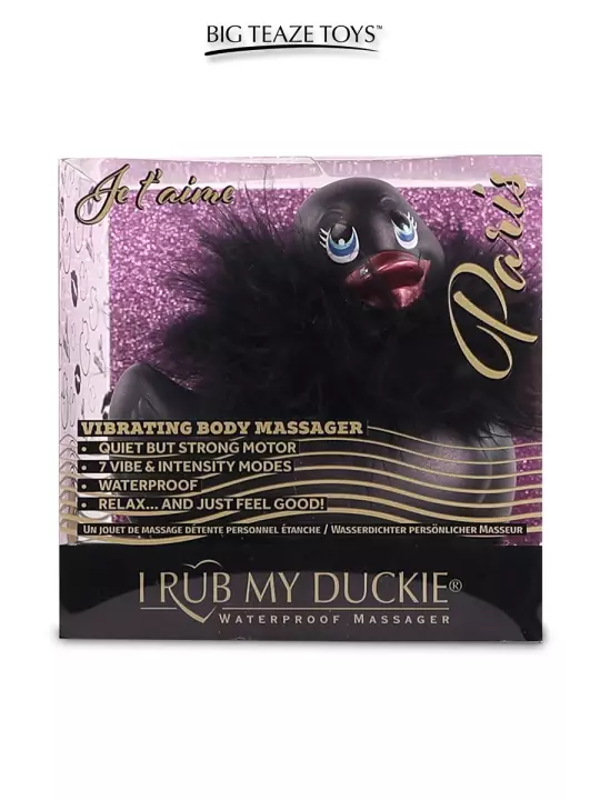 Mini canard vibrant Duckie Paris - noir