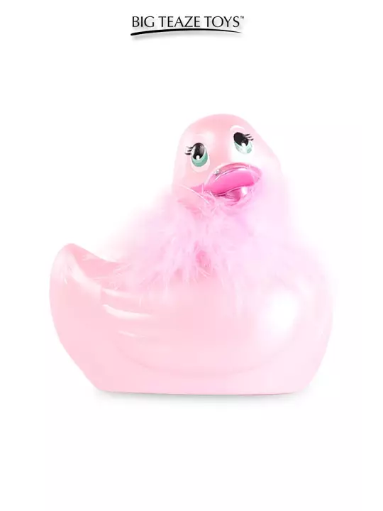 Mini canard vibrant Duckie Paris - rose