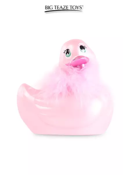 Mini canard vibrant Duckie Paris - rose