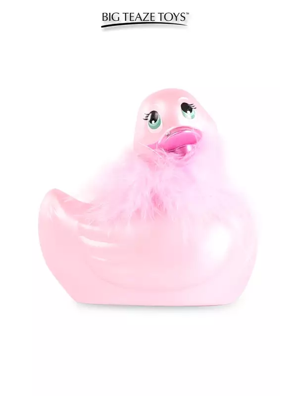 Mini canard vibrant Duckie Paris - rose