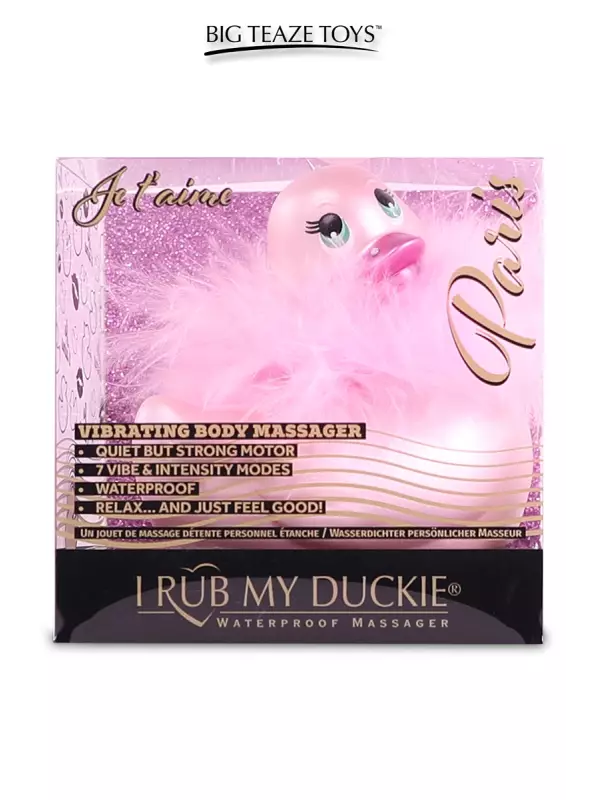 Mini canard vibrant Duckie Paris - rose