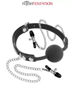 Baillon pinces à tétons - Fetish Tentation