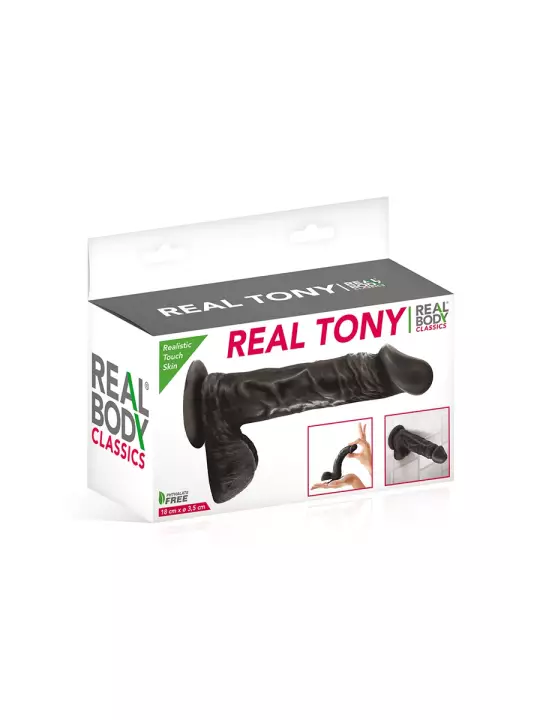Gode réaliste 18 cm - Real Tony Noir
