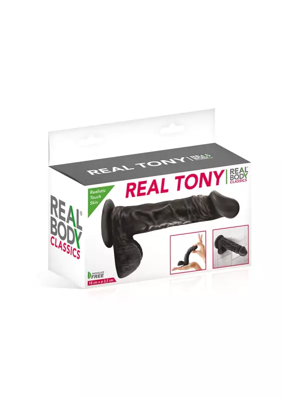 Gode réaliste 18 cm - Real Tony Noir