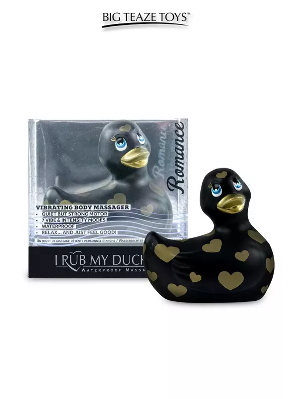 Mini canard vibrant Romance noir et or