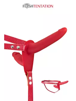 Double gode ceinture rouge - Fetish Tentation