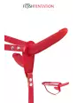Double gode ceinture rouge - Fetish Tentation