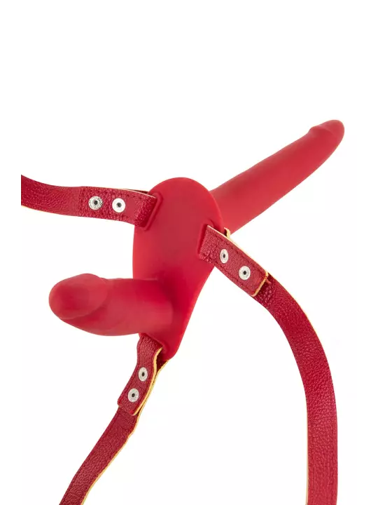 Double gode ceinture rouge - Fetish Tentation