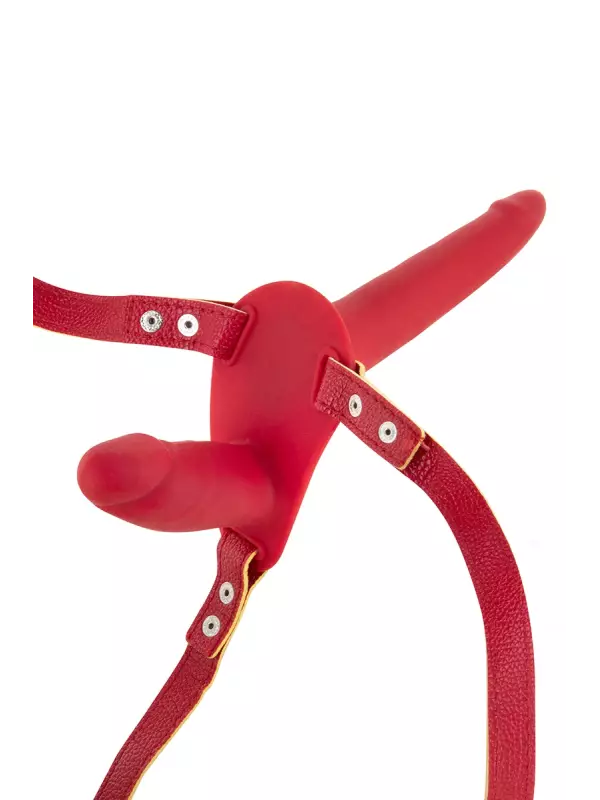 Double gode ceinture rouge - Fetish Tentation