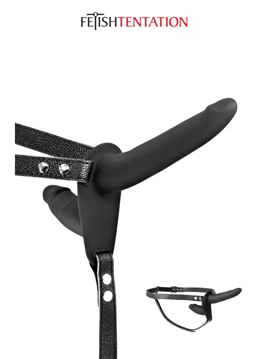 Double gode ceinture noir - Fetish Tentation