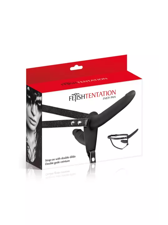 Double gode ceinture noir - Fetish Tentation