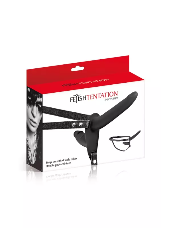 Double gode ceinture noir - Fetish Tentation