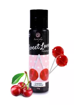Lubrifiant comestible sucette à la cerise -  60 ml