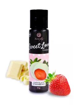 Lubrifiant comestible fraise & chocolat blanc - 60ml