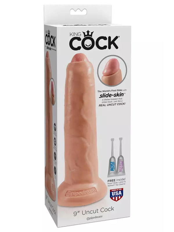 Gode 23,5 cm avec prépuce - King Cock
