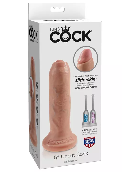 Gode 17,5 cm avec prépuce - King Cock