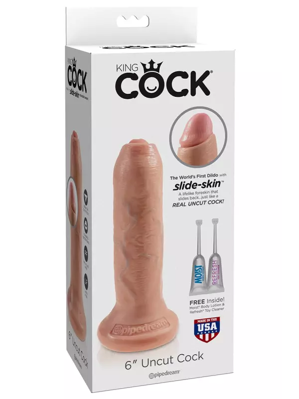 Gode 17,5 cm avec prépuce - King Cock
