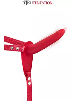 Gode ceinture rouge vibrant Fetish Tentation