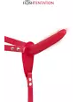 Gode ceinture rouge vibrant Fetish Tentation