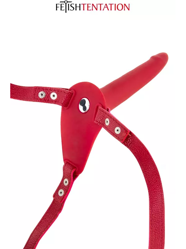Gode ceinture rouge vibrant Fetish Tentation