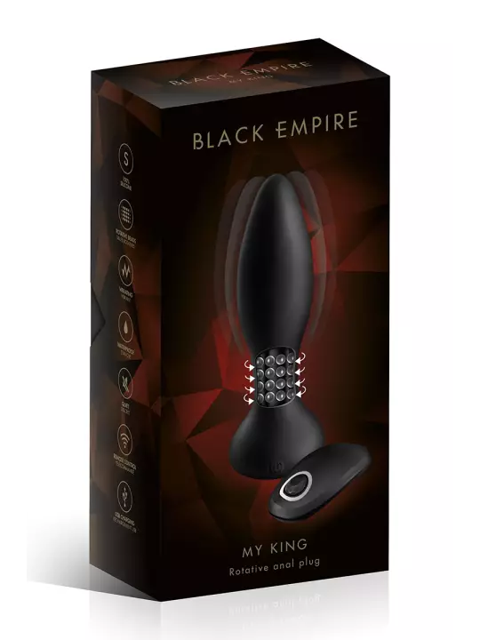 Plug anal à billes rotatives télécommandé - Black Empire
