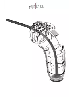 Cage de chasteté 12,5cm avec plug d'urètre - ManCage 17