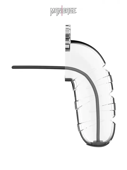 Cage de chasteté 12,5cm avec plug d'urètre - ManCage 17 Cage de chasteté 12,5cm avec plug d'urètre - ManCage 17