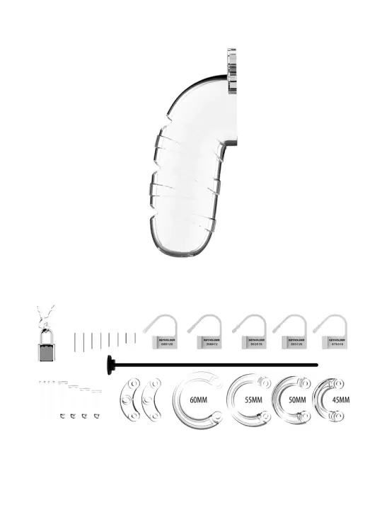 Cage de chasteté 12,5cm avec plug d'urètre - ManCage 17 Cage de chasteté 12,5cm avec plug d'urètre - ManCage 17