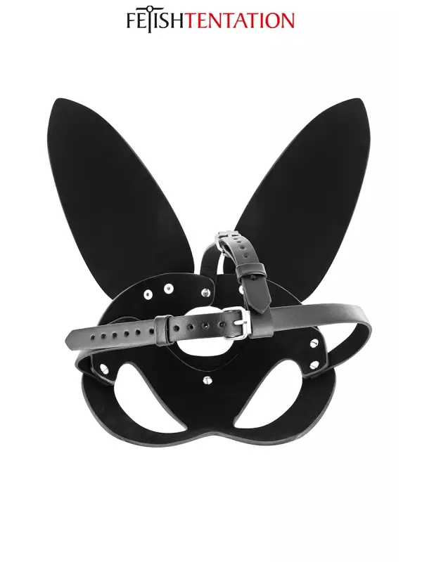 Masque bunny simili cuir réglable - Fetish Tentation