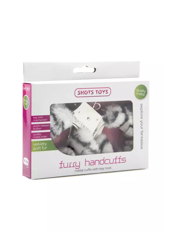 Menottes fourrure Shots - zèbre