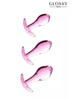 Set 3 plugs anal en verre Glossy Toys n° 17 Pink