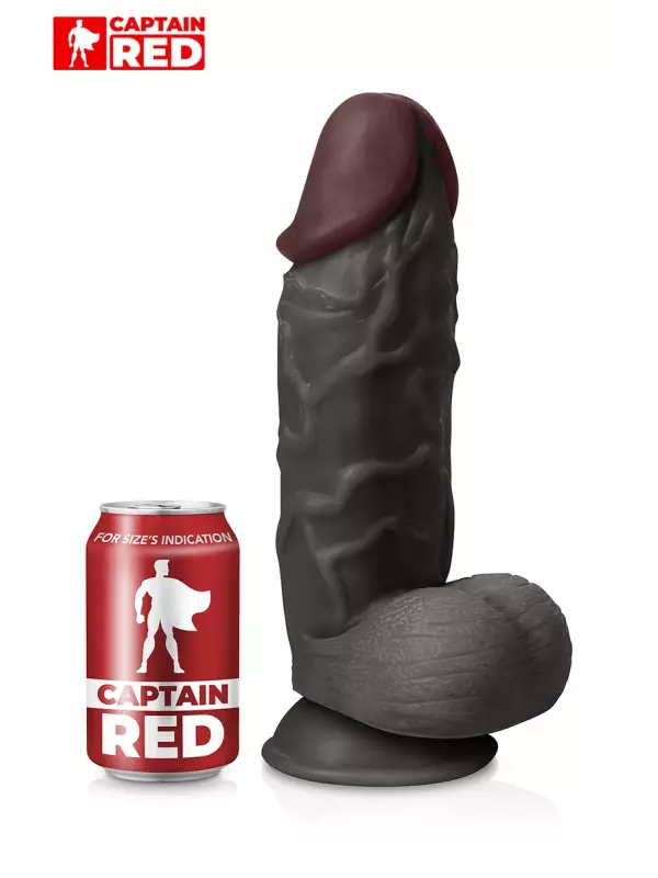Gode XXL The Strong Black 26 x 6,5 cm - Captain Red