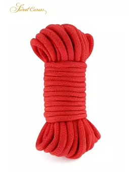 Corde de bondage rouge 10m - Sweet Caress