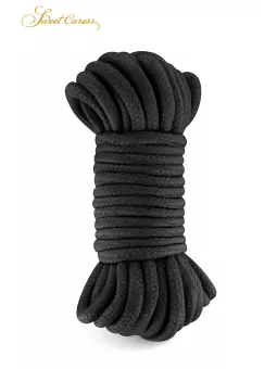 Corde de bondage noire 10m - Sweet Caress