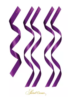 5 liens satin pourpre - Sweet Caress