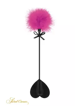 Tapette coeur avec pompon fuchsia - Sweet Caress