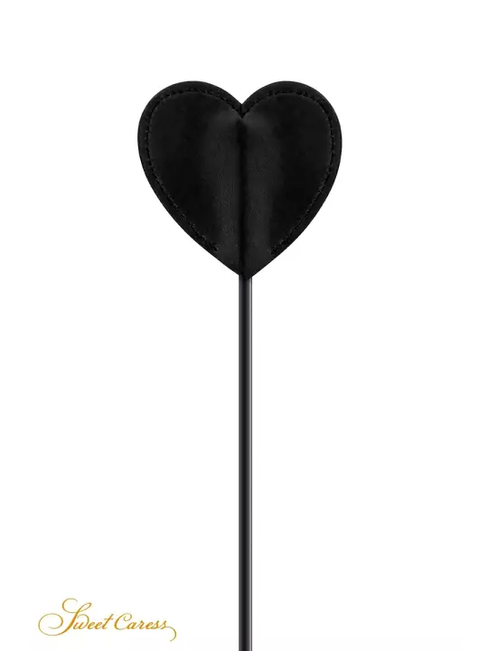 Tapette coeur avec pompon noir - Sweet Caress
