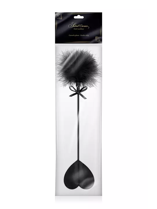 Tapette coeur avec pompon noir - Sweet Caress