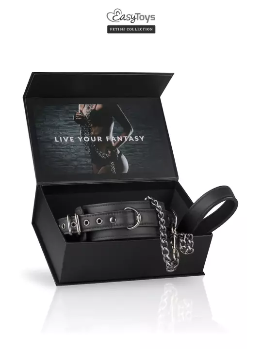 Collier fétichiste et laisse - Easytoys Fetish Collection Collier fétichiste et laisse - Easytoys Fetish Collection