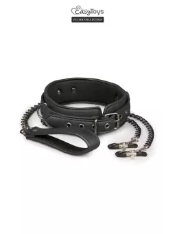 Collier cuir avec chaînes de seins - Easytoys Fetish Collection